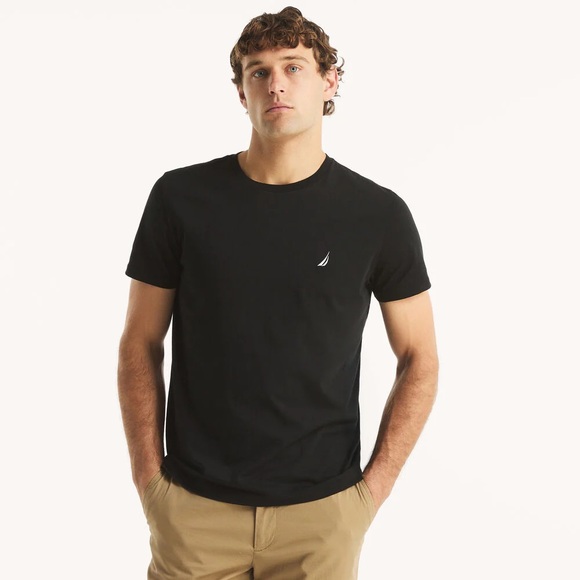 Nautica Men's Black Short Sleeve Shirt - Picture 1 of 6